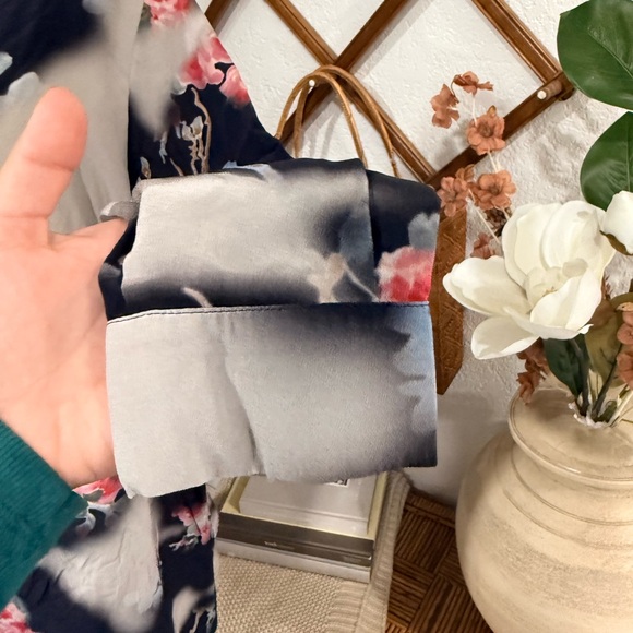 Marina Rinaldi Black and Pink Floral Blouse - Picture 2 of 6